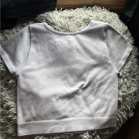 Aerie White Scoop Neck Crop Top - Picture 5 of 7